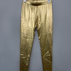 Pink Republic Shiny Gold Leggings new nwt medium